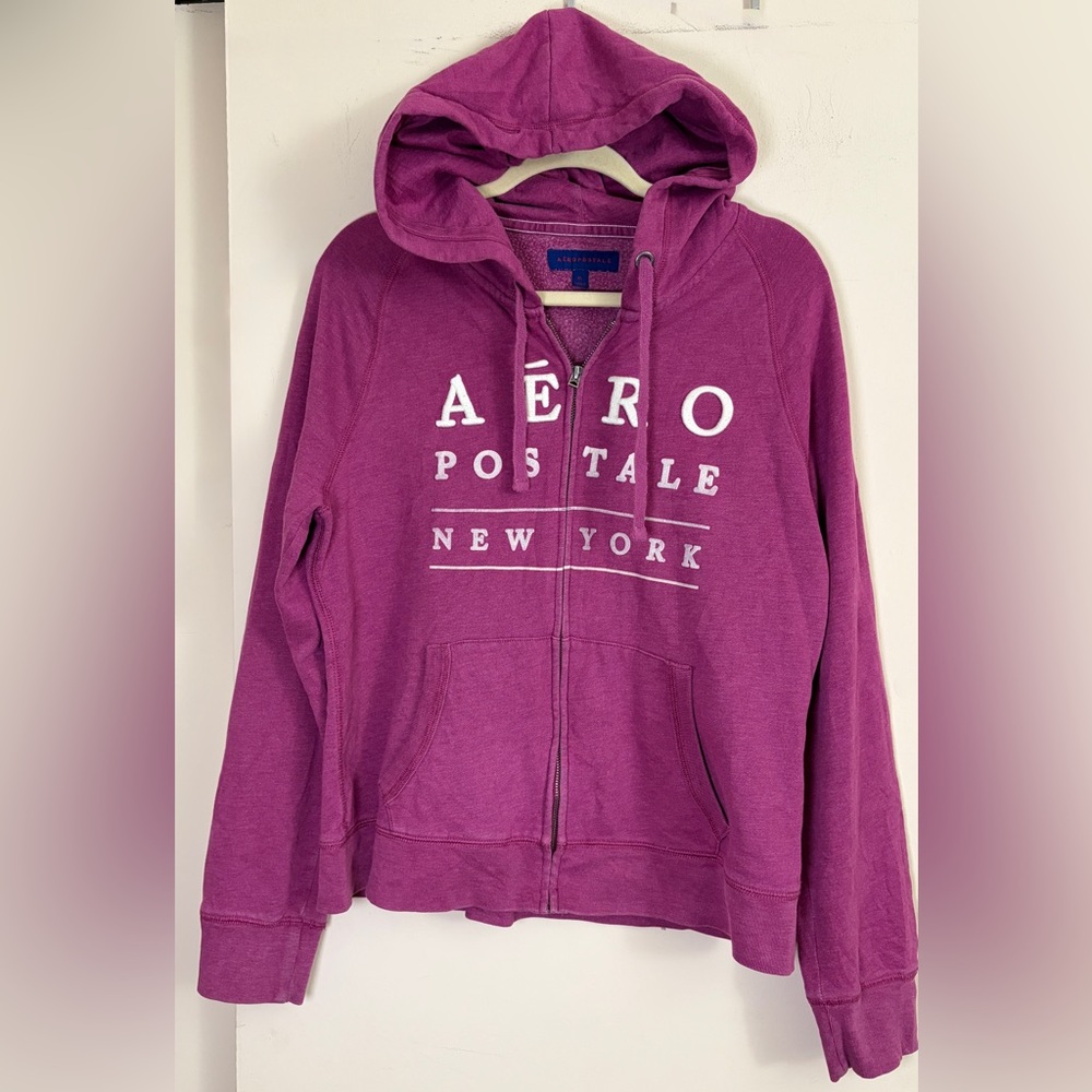 Aéropostale Magenta New York Full-Zip Hoodie Style GLGGTV6 Size XL